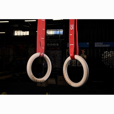 Купить Кольца гимнастические 32 мм красные стропы в Кингисеппе 
