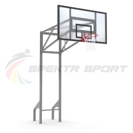 Купить Стойка баскетбольная уличная усиленная со щитом из оргстекла, кольцом и сеткой SP D 413 в Кингисеппе 
